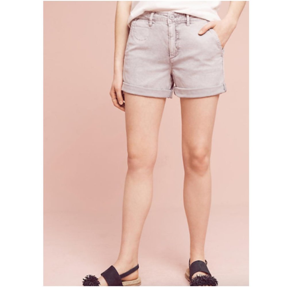 Anthropologie Chino Relaxed Shorts Grey